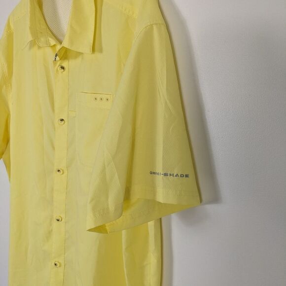 Columbia Men's PFG Omni-Shield Yellow Fishing Shirt XXL - Picture 6 of 10